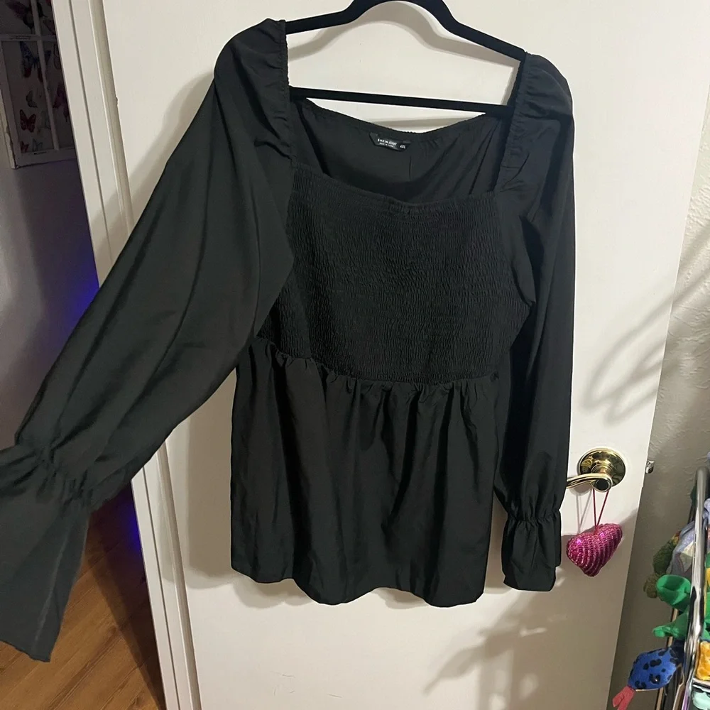 ❤️ 4X Black Long Sleeve Women's Top - Picture 1 of 12